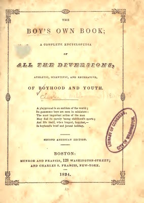 William Clarke: Boy's Own Book inside page