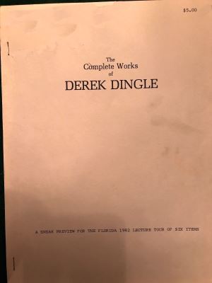 Dingle: Complete Works of Derek Dingle Lecture
                Notes