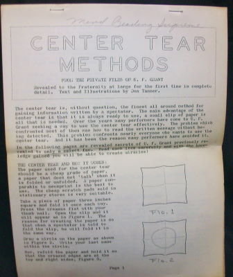 UF
              Grant & Don Tanner: Center Tear Methods