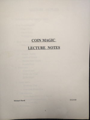 Michael Harsh: Coin Magic Lecture Notes