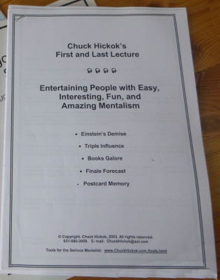 Chuck Hickok: First and Last Lecture