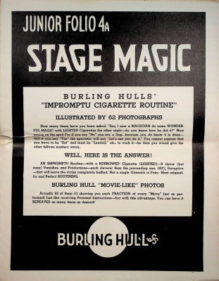 Burling Hull: Impromptu Cigarette Routine