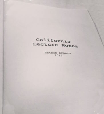 Nathan Kranzo: California Notes