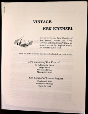 Vintage Ken Krenzel