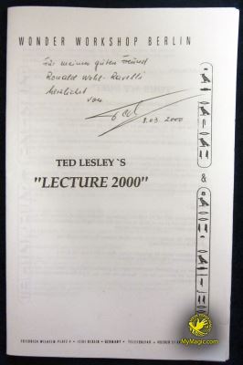 Ted
              Lesley's Lecture 2000