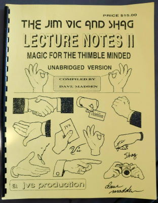 Dave Madden: The Jim Vic and Shag Lecture Notes II