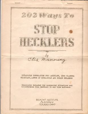 202 Ways to Stop Hecklers