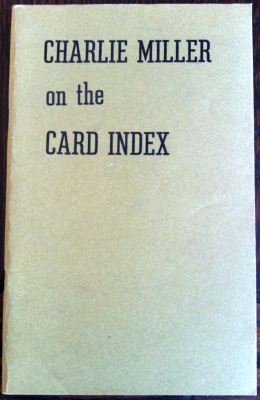 Charlie Miller on the Card Index