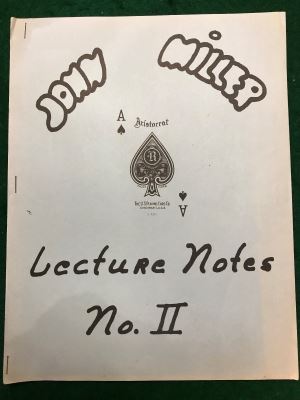 John Miller: Lecture Notes II