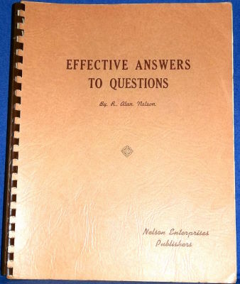 Robert Nelson Effective Answers to Questions