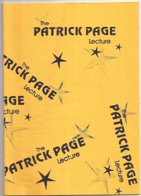 Page: The Patrick Page Lecture