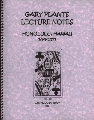 Plants: 2011 Honolulu Lecture Notes