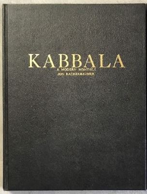 Racherbaumer: Kabbala Volume I