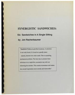 Jon Racherbaumer: Synergistic Sandwiches