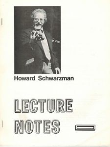 Howard Schwarzman's
              Lecture Notes