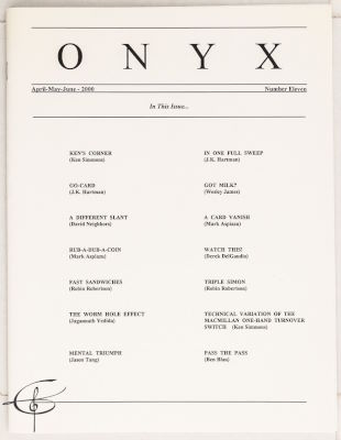 Ken
              Simmons: Onyx 11 - Apr/May/Jun 2000