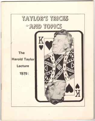 Harold Taylor's
              Tricks and Topics
