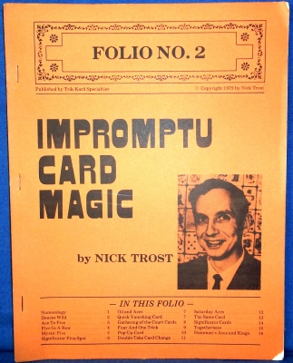 Folio No. 2
              Impromptu Card Magic