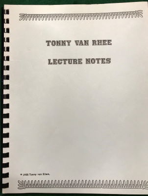 Tony
              Van Rhee: Lecture Notes