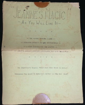 Jeanne Van Zandt: Jeanne's Magic As You Like It