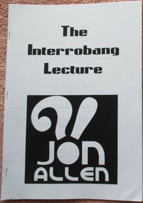Jon Allen: The Interrobang Lecture