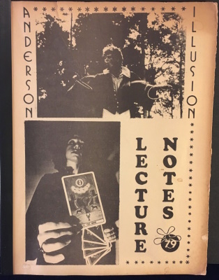 Harry & Leslie Anderson: Anderson Illusion
              Lecture Notes
