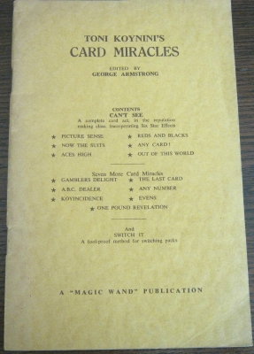 Toni Koynini's
                Card Miracles