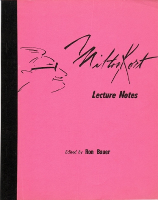 Milton Kort Lecture
              Notes