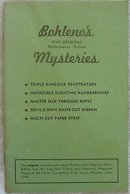 Bohleno's Five
              Original Mysteries