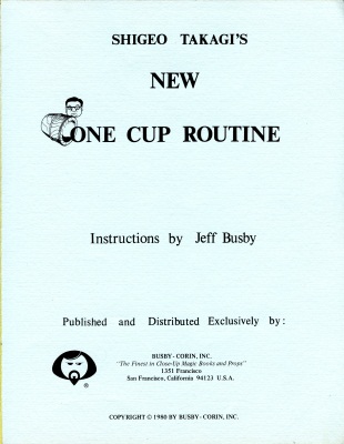 Busby / Takagi:
              New One Cup Routine