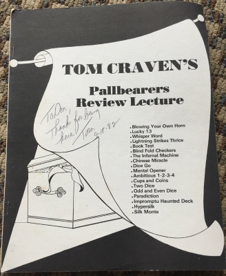 Tom Craven's
              Pallbearers Review Lecture
