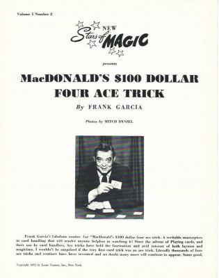 Garcia: MacDonald's $100 Four Ace Trick
