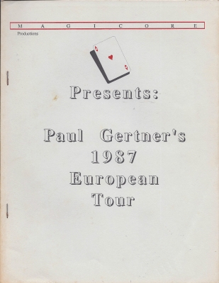 Paul Gertner's 1987
              European Tour