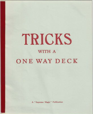 Tricks With a One Way Deck