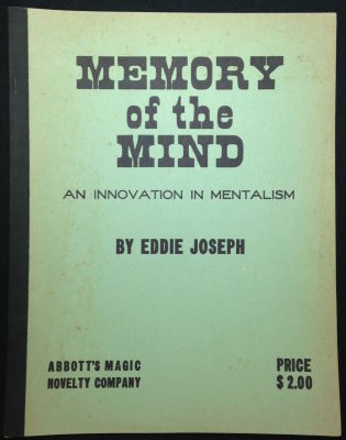 Eddie Joseph: Memory of the Mind