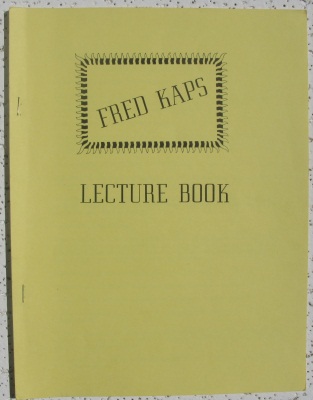 Fred Kaps
              Lecture Book