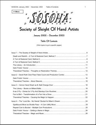 Webb: Society
              of \Sleight of Hand Artists
