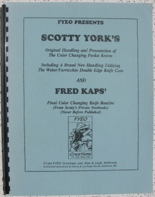 Scott York:
              Color Changing Pocket Knives