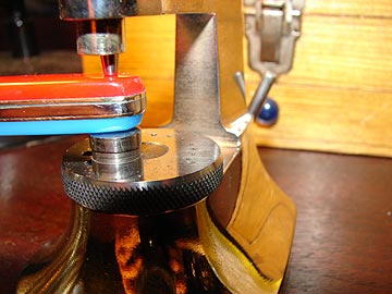 Riveting the
              knife